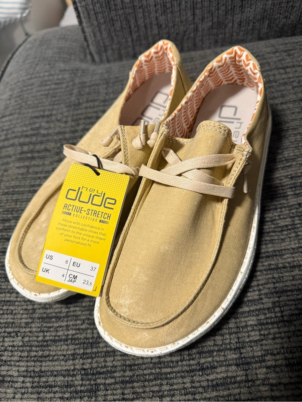 Hey Dude Women's Active Stretch Collection in Light Tan
